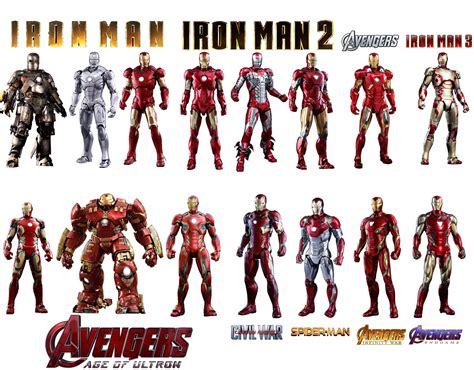 all iron man suits in mcu